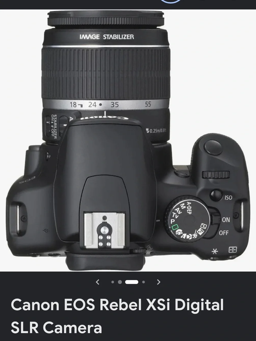 Canon EOS Rebel XSi Digital SLR Camera Kit in black